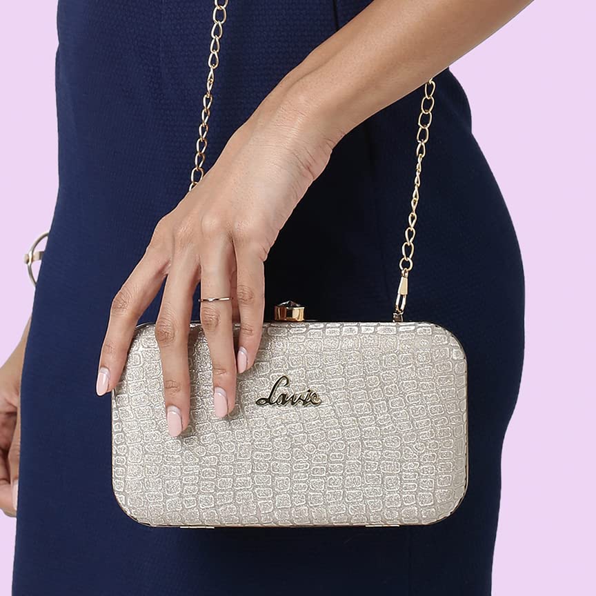 Lavie Women's Tinsel Frame Clutch | Ladies Purse Handbag