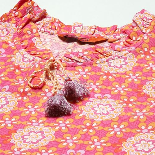 Rangriti Women's Regular Fit Blouse (RMMINDIETO18217SS23PNK_Pink