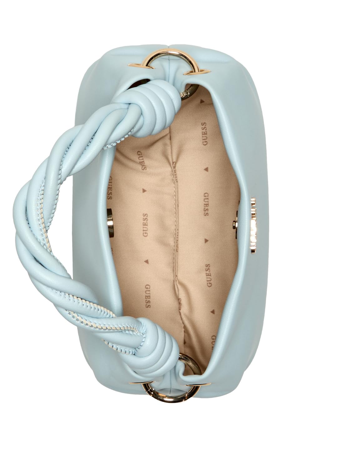 GUESS Powder Blue Solid Sansa Top Handle Crossbody Bag