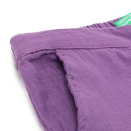 United Colors of Benetton Solid Regular Fit Crinkle Trousers
