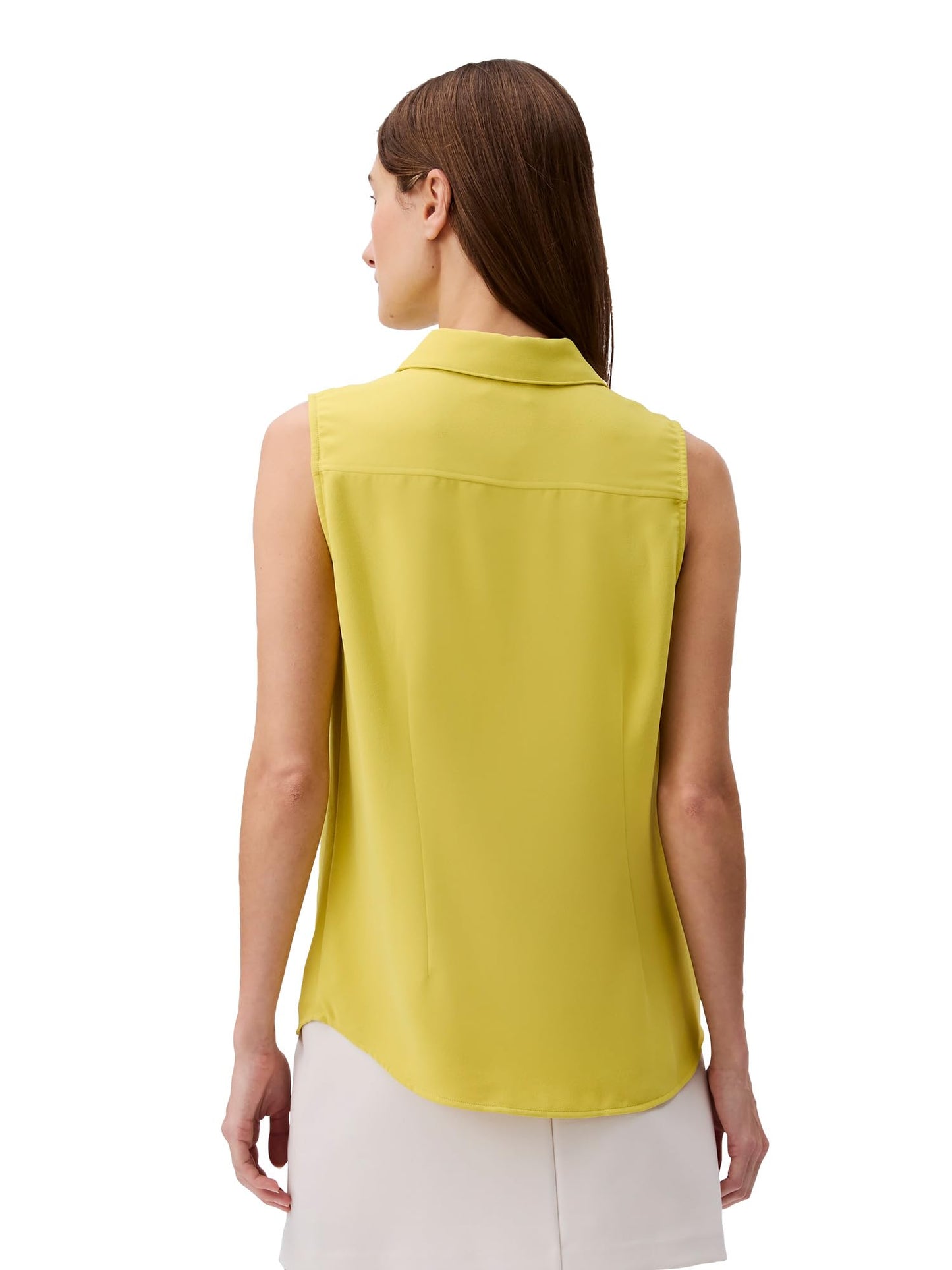Calvin Klein Jeans Women's Solid Regular Fit T-Shirt (44B974G280_Yellow