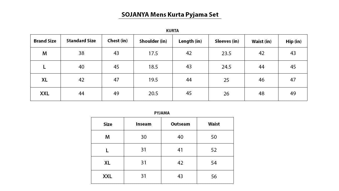 SOJANYA (Since 1958 Men's Cotton Linen Kurta Pyjama