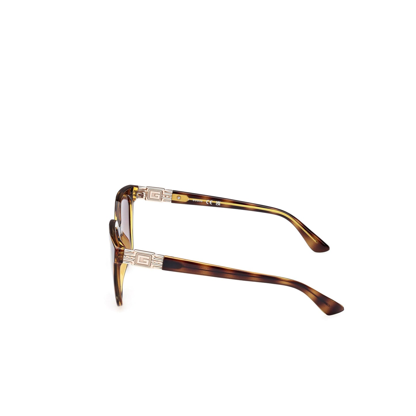 Guess Gu7870@5552F#, Dark Havana Rectangular Non-Polarized Sunglasses, Women's Regular, Dark Havana, Brown, Medium