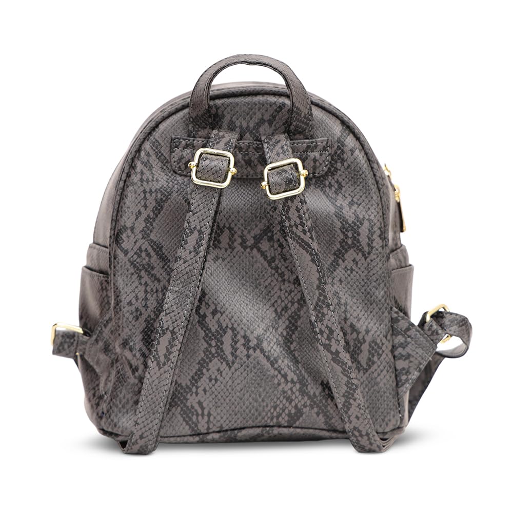 Caprese Canes Fashion Backpack for Women (Small, Grey)