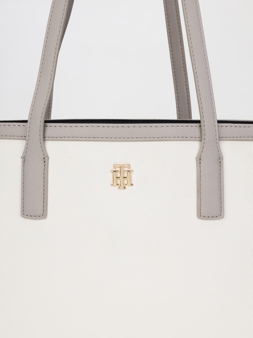 Tommy Hilfiger Solid Brown Pu Tote Bag