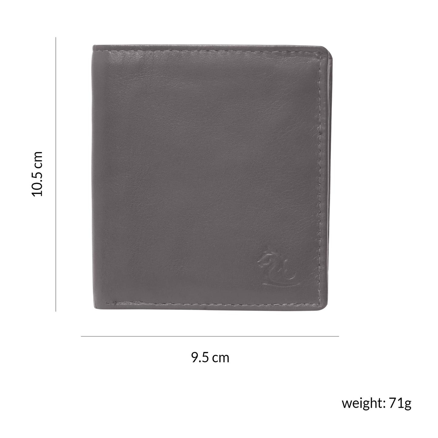 KARA Genuine Leather Wallet for Men - Bi Fold Vertical Dual Color Brown & Blue Men's Wallet with Six Business Card Holding Slots