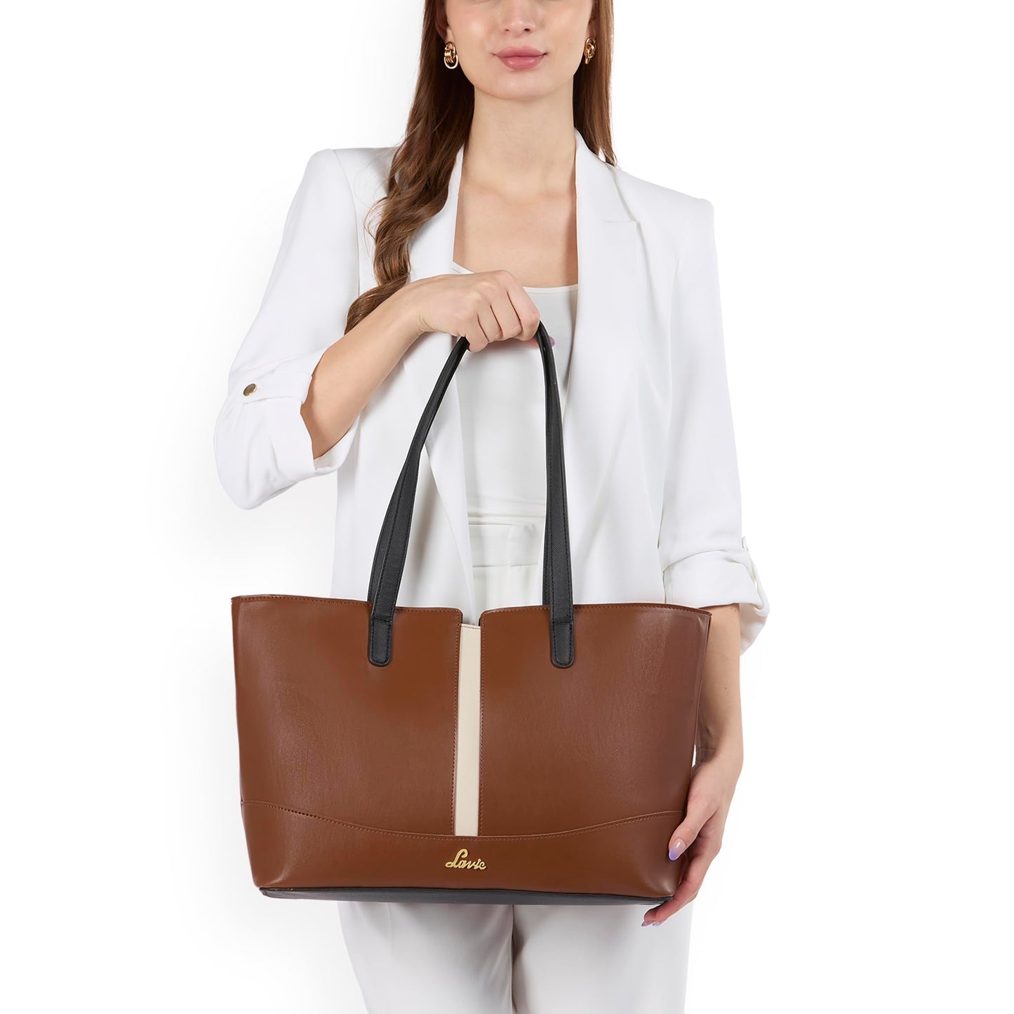 Lavie Women's Lyla Colourblock Tote Bag for Women | Tote Handbag for Work | Ladies purse | Stylish Shoulder Bag | Gift for Women