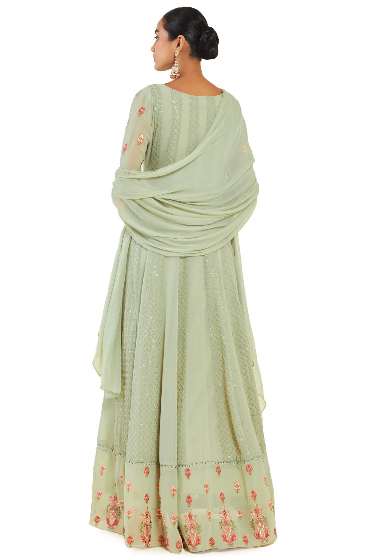 Soch Women Green Georgette Floral Gown (8907715809220_Green_X-Large)