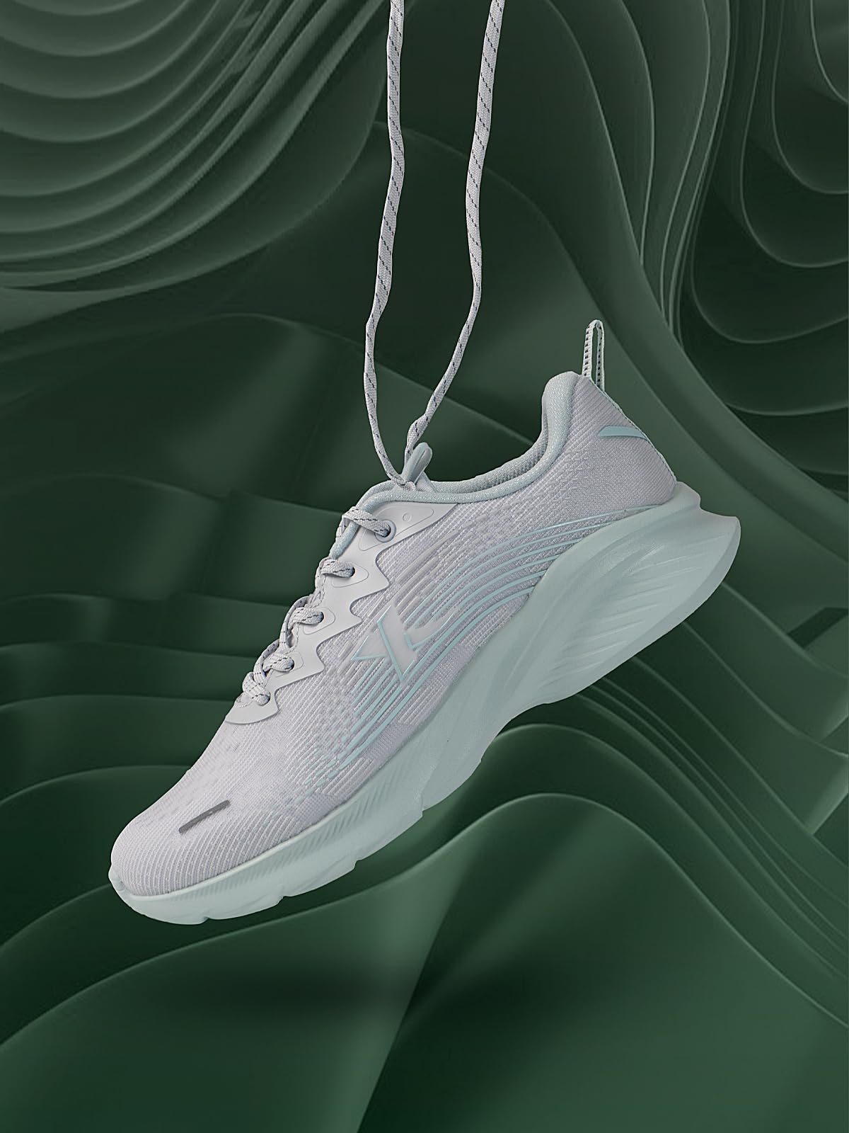 XTEP Moonbeam Gray,Green Running Shoes for Women Euro- 39 - SaumyasStore