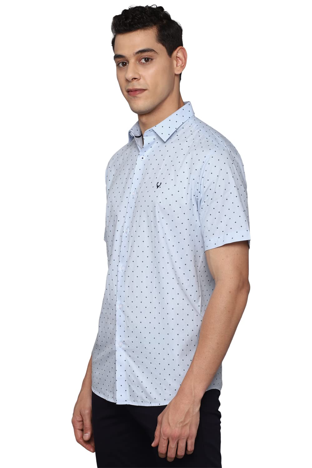 Allen Solly Men's Regular Fit Shirt (ASSHQSPF989454_Blue 42)