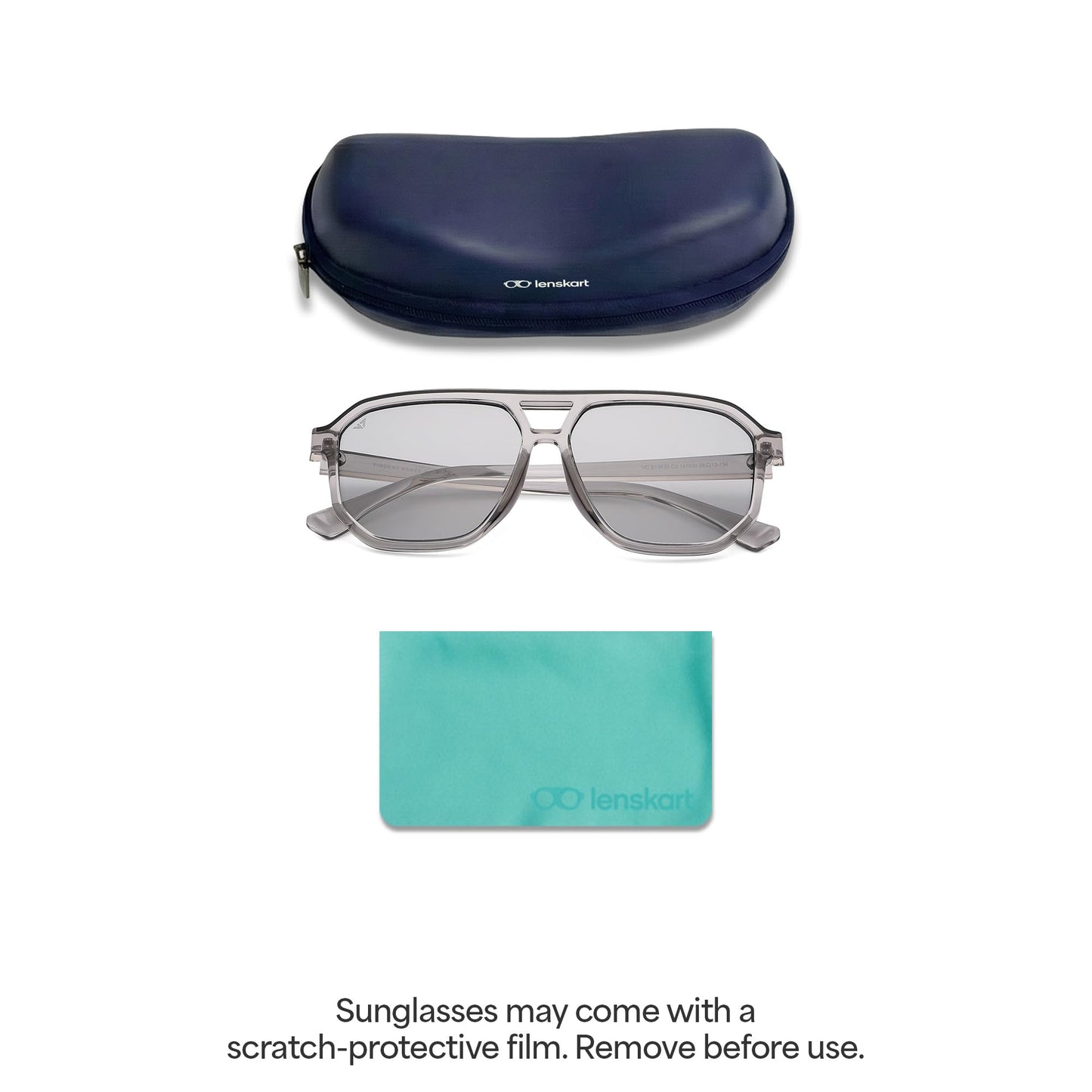 Vincent Chase by Lenskart | Grey Hexagonal Stylish Sunglasses | UV Protected | For Men & Women | Large | VC S13833