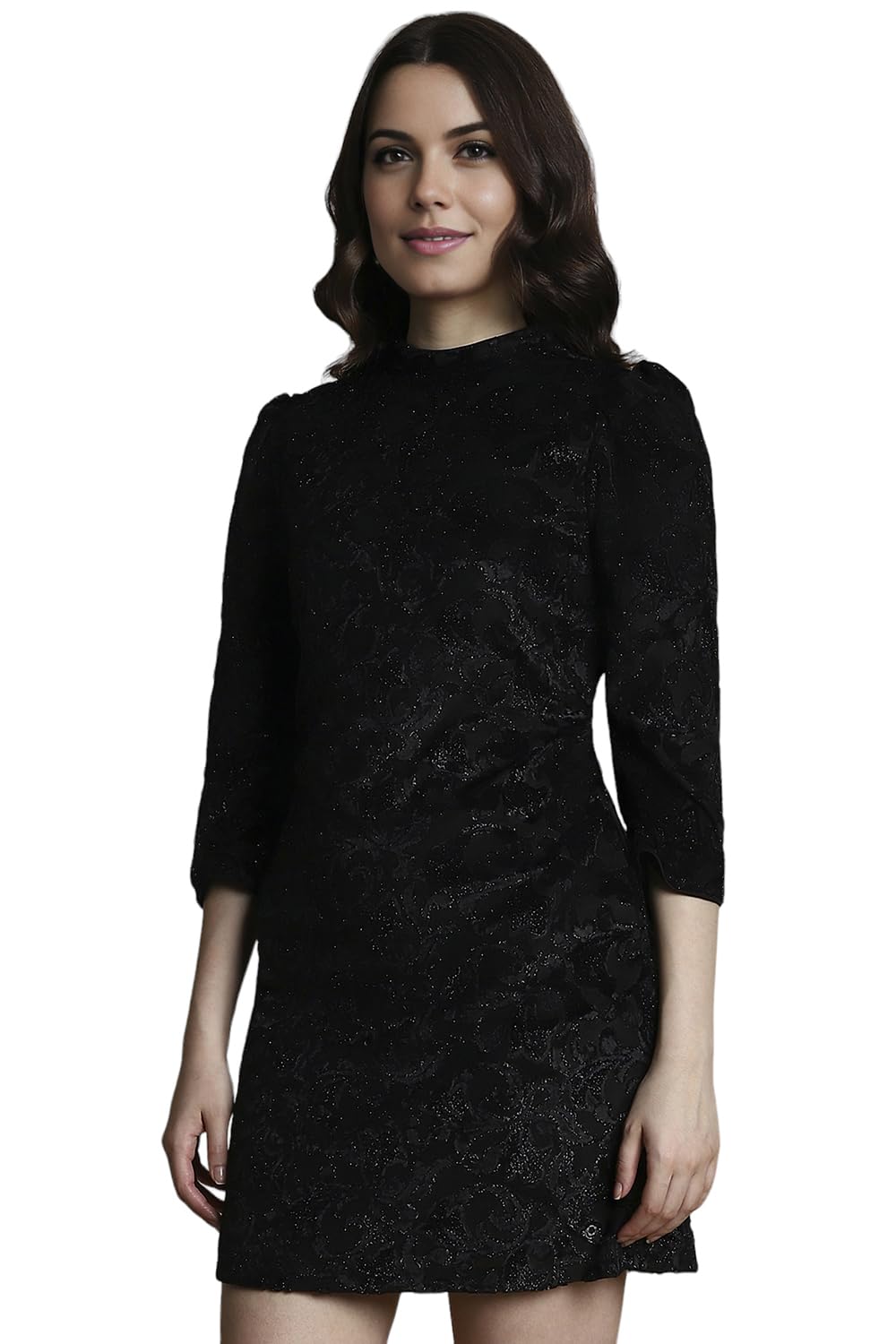 Allen Solly Women Black Embellished Party Dress