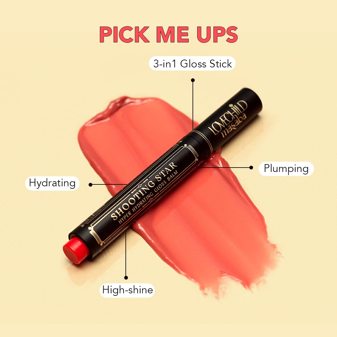 LoveChild Masaba Hyper Hydrating Gloss Balm Stick (Dark Brown) | 3-in-1 Plumping Lip Gloss Balm For High Shine | Enriched with Peptide, Squalene & Jojoba For Hydration | Hot Glaze, 1.8g