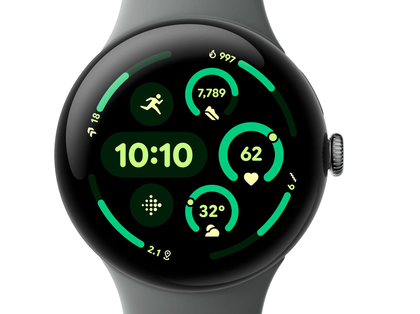 Google Pixel Watch 3 (45 mm) – Android smartwatch with heart rate tracking, advanced running from Fitbit, fitness insights, 24-hour battery – Matte Hazel Aluminium Case – Hazel band – LTE