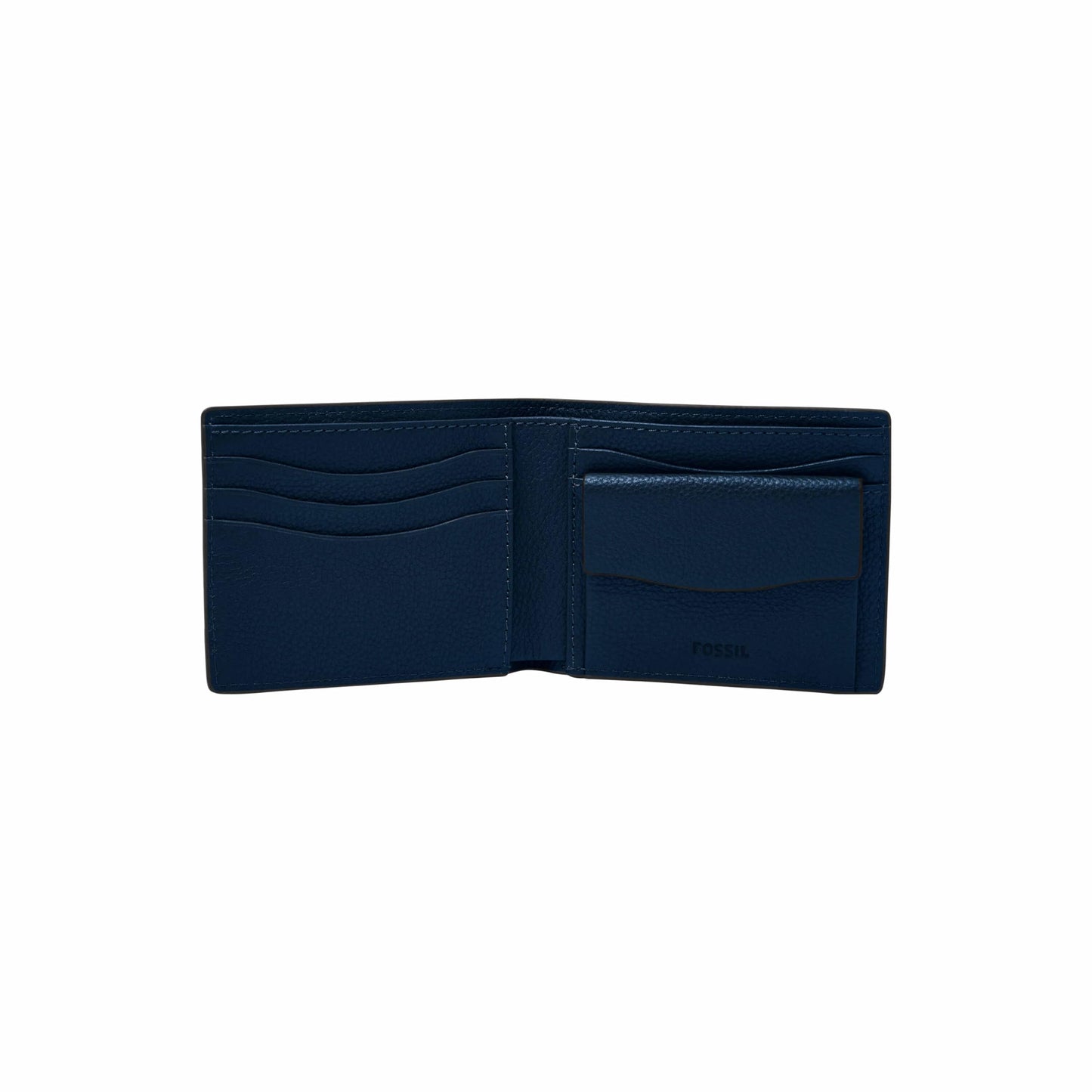 Fossil Men Leather Anderson Navy Blue Wallet Ml4579406