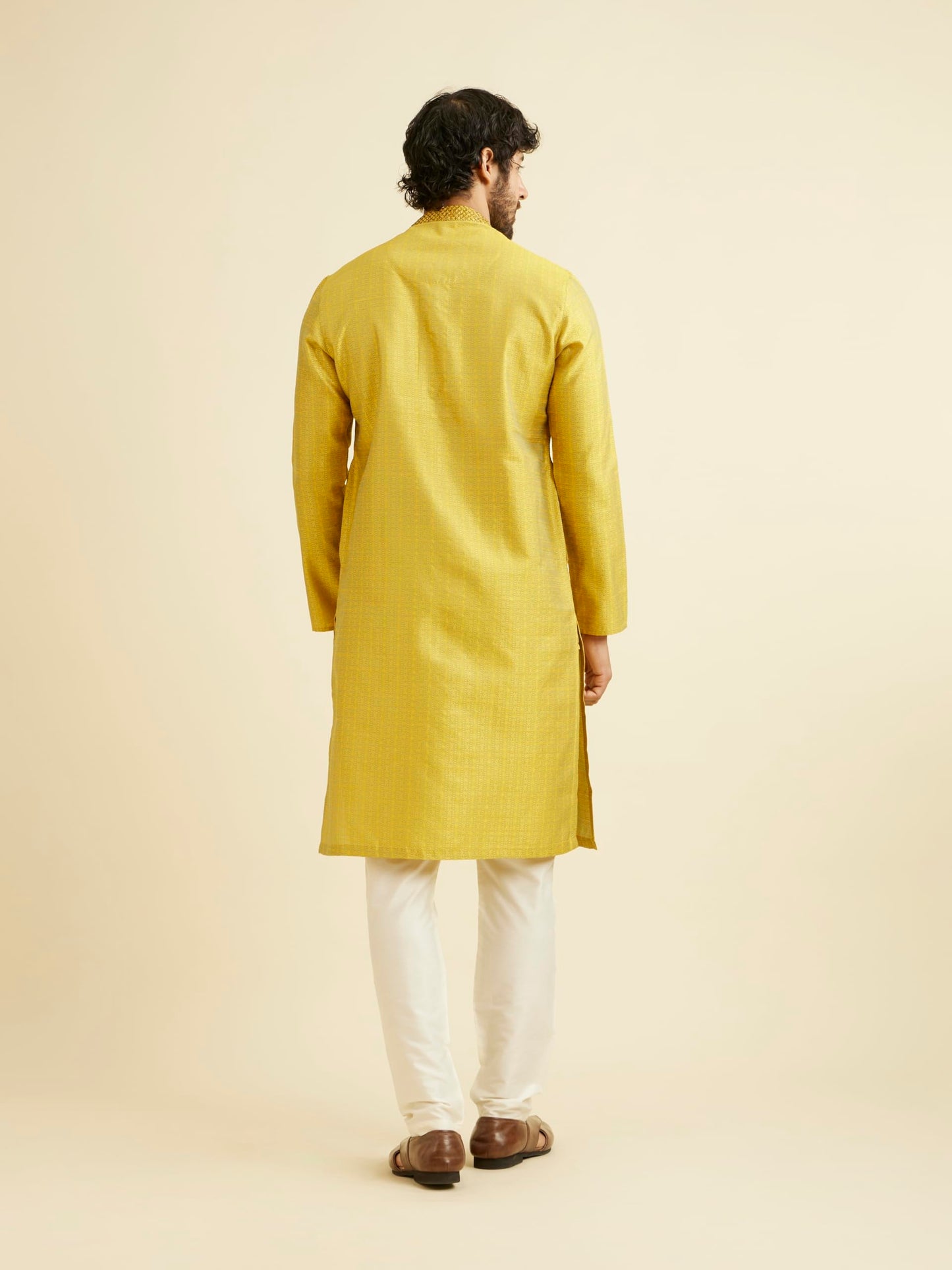 Manyavar SelfDesign Casual Kurta and Pyjama Set For Men