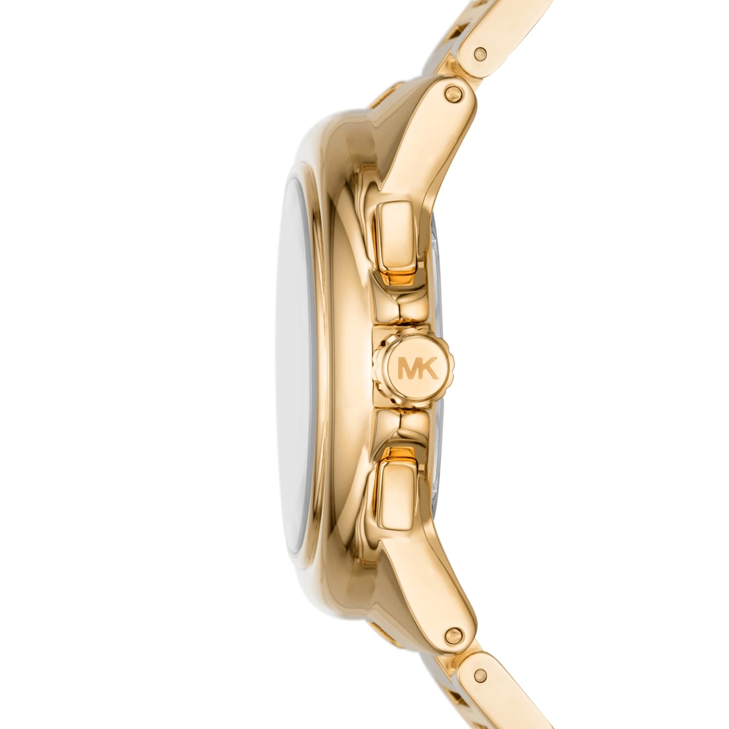 Michael Kors Stainless Steel Camille Analog White Dial Women Watch-Mk7270, Gold Band
