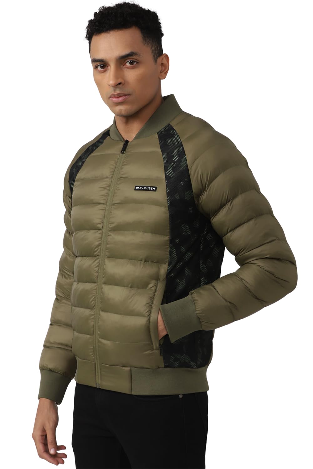 Van Heusen Men's A-Line Coat (VFJKARGFN66420_Green