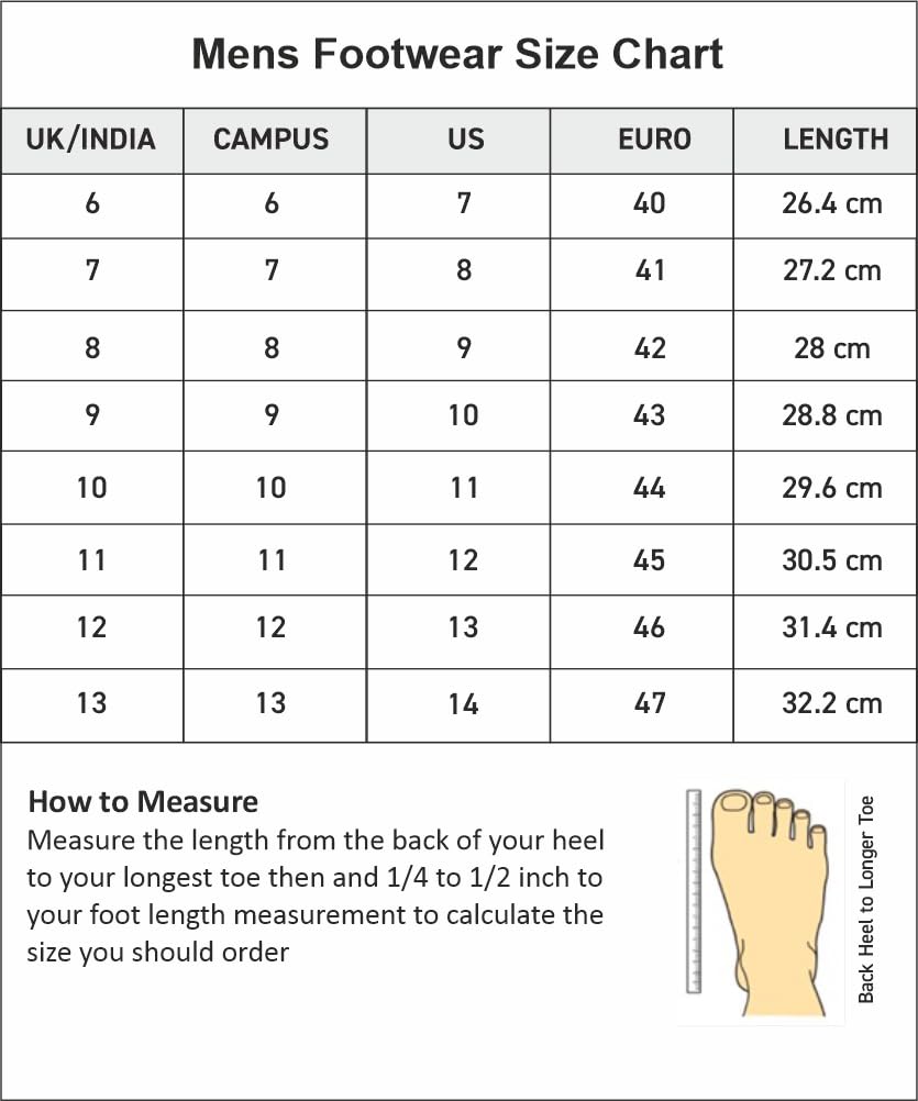 Campus Men's ROLLZ Running Shoes WHT/V.ORG - 8UK/India