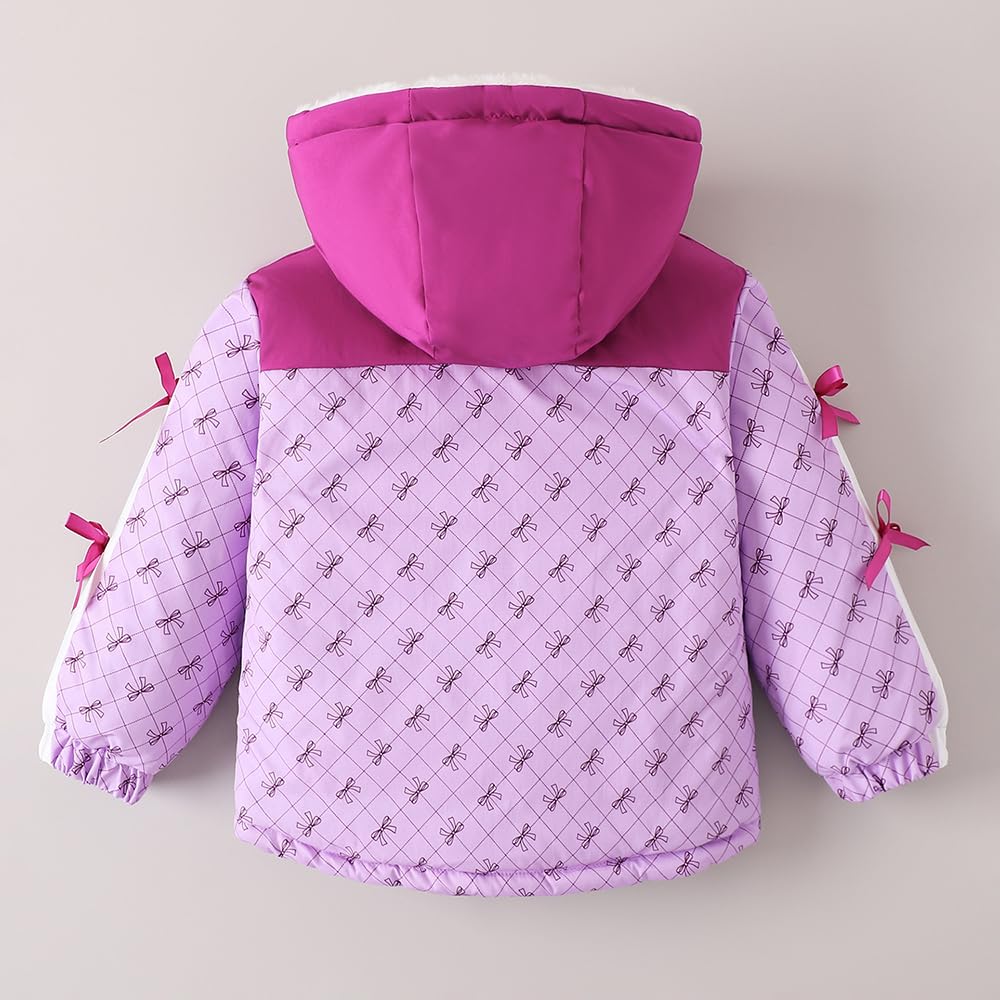 Hopscotch Girls Full Sleeves All Over Print Print Purple Jackets For Ages (7-8 Years)