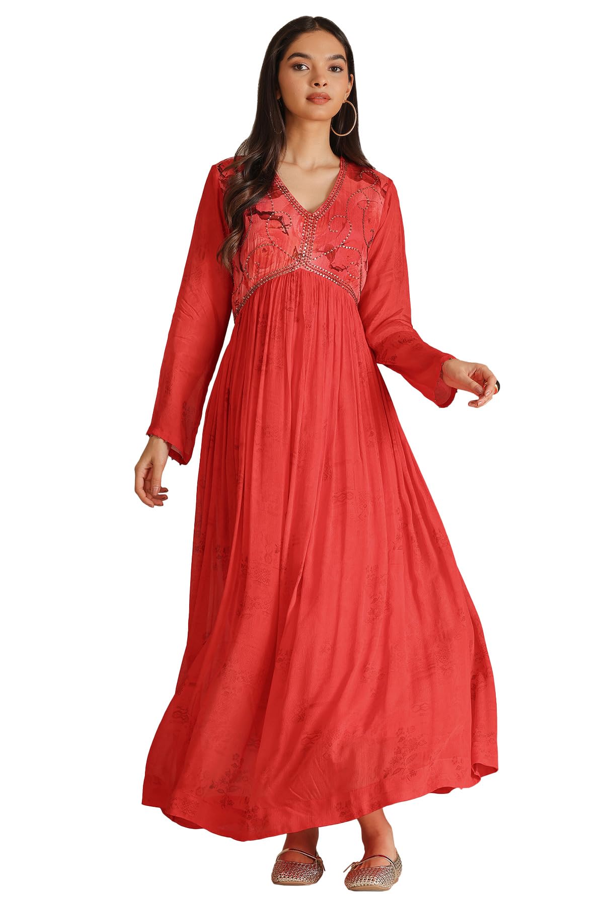 Soch Women's Chinon Maxi Dress