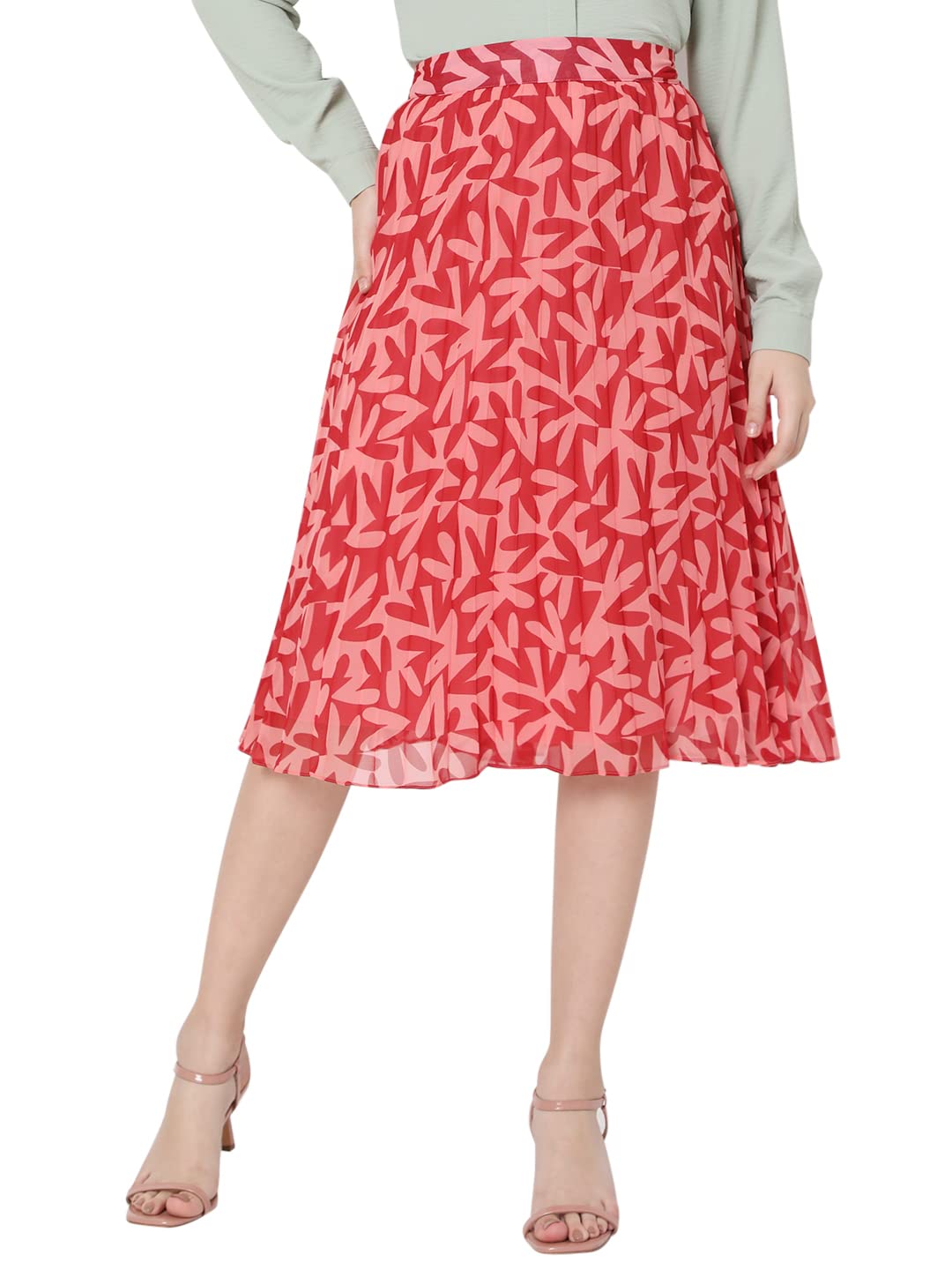 Vero Moda Polyester Western Skirt Pink
