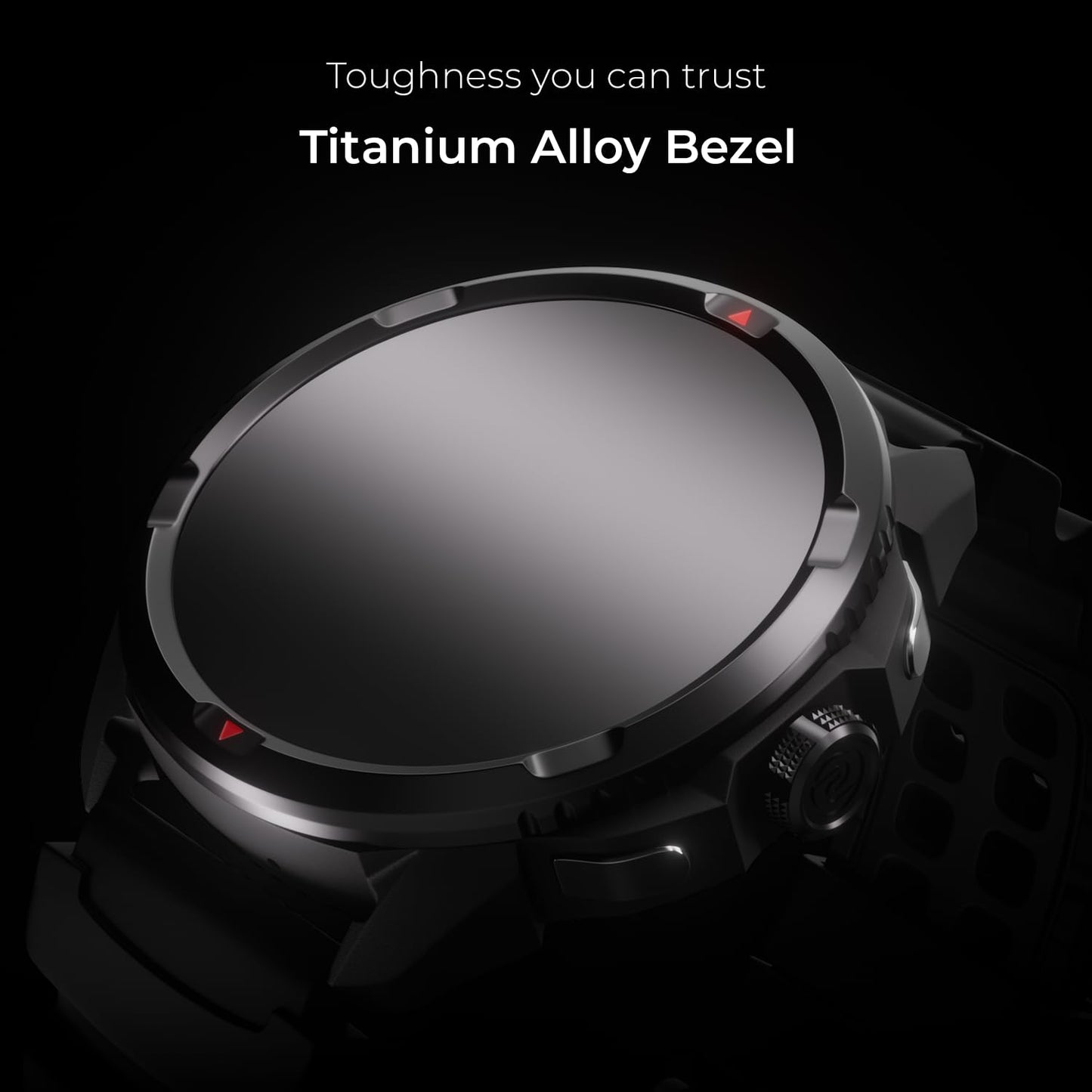 Noise Endeavour Pro Outdoor Rugged Military Smart Watch, Titanium Alloy Bezel, Dual-Band GPS, 164ft Water Resistance, 28 Days Battery on Standby, AI Companion, for iOS & Android (Driftstone Beige)