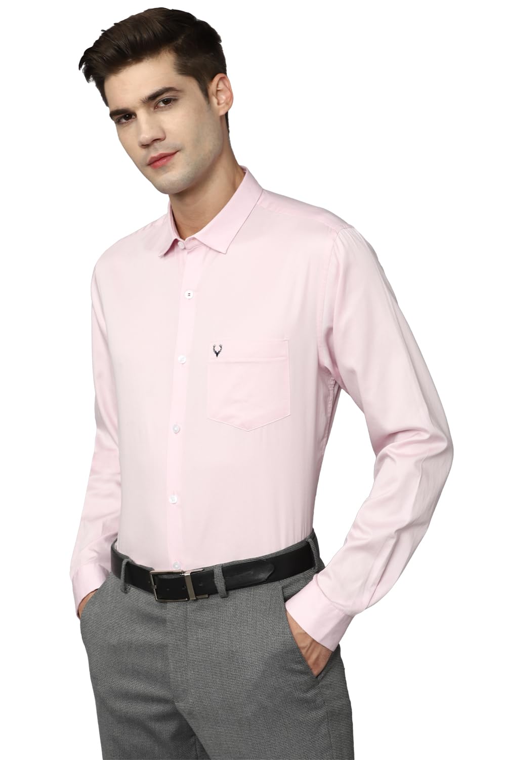Allen Solly Men's Cotton Regular Fit Shirt (Assfqspff95028_Pink 40)