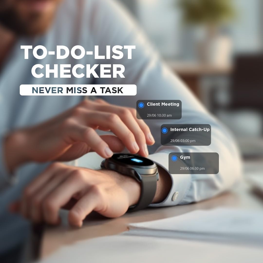 Fastrack VOX Pro Smart Watch with Offline Voice Commands,to-Do List, Rotary Crown, 1.38” TFT Display, BT Calling, 24/7 Health Suite, SpO2, HRM, Sleep Tracking, IP68 Water Resistant - Leafy Sage