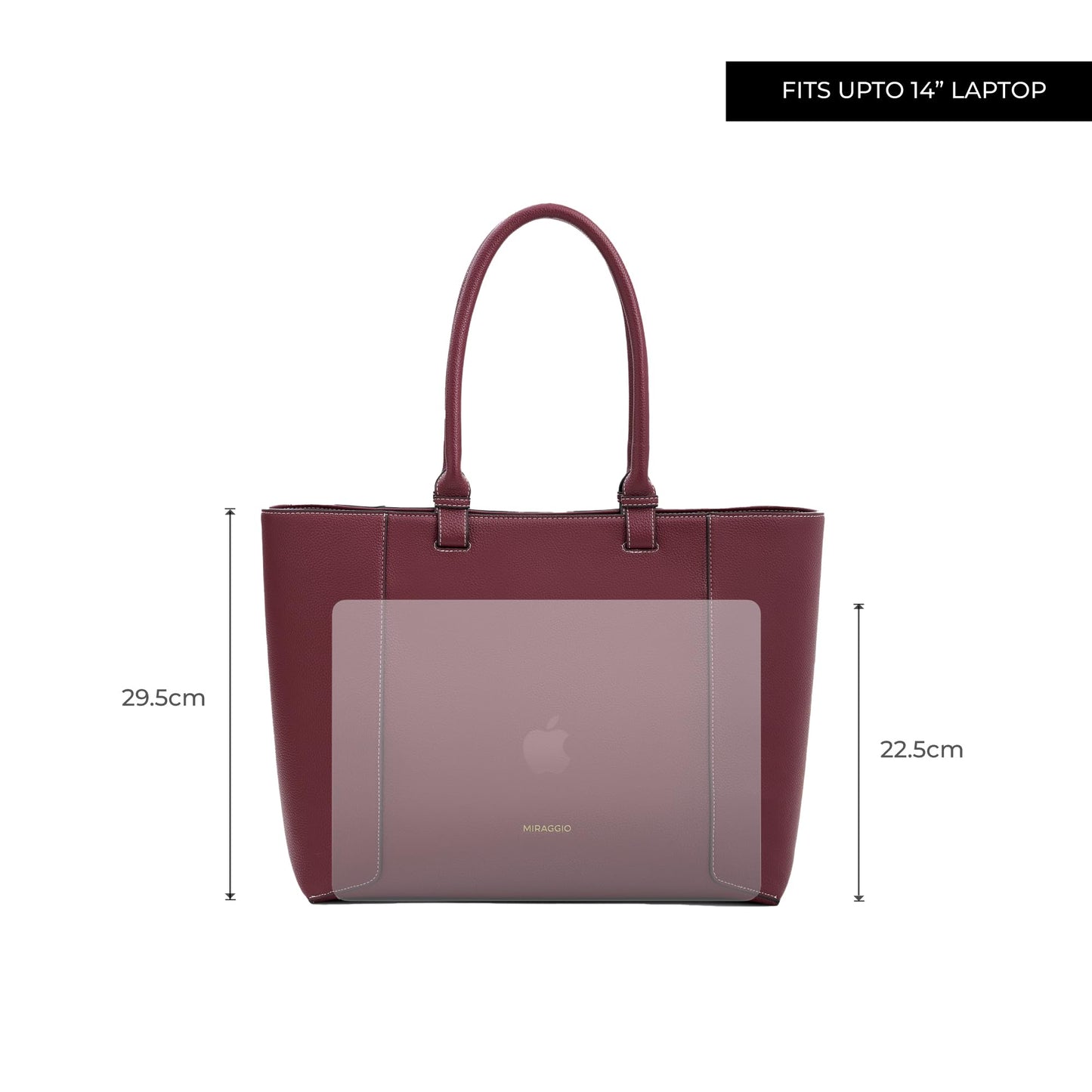 Miraggio Kris Laptop Tote Bag | Shoulder Bag For Office Fits Upto 14 Inches Laptop | Office Tote Bag | Gift For Women