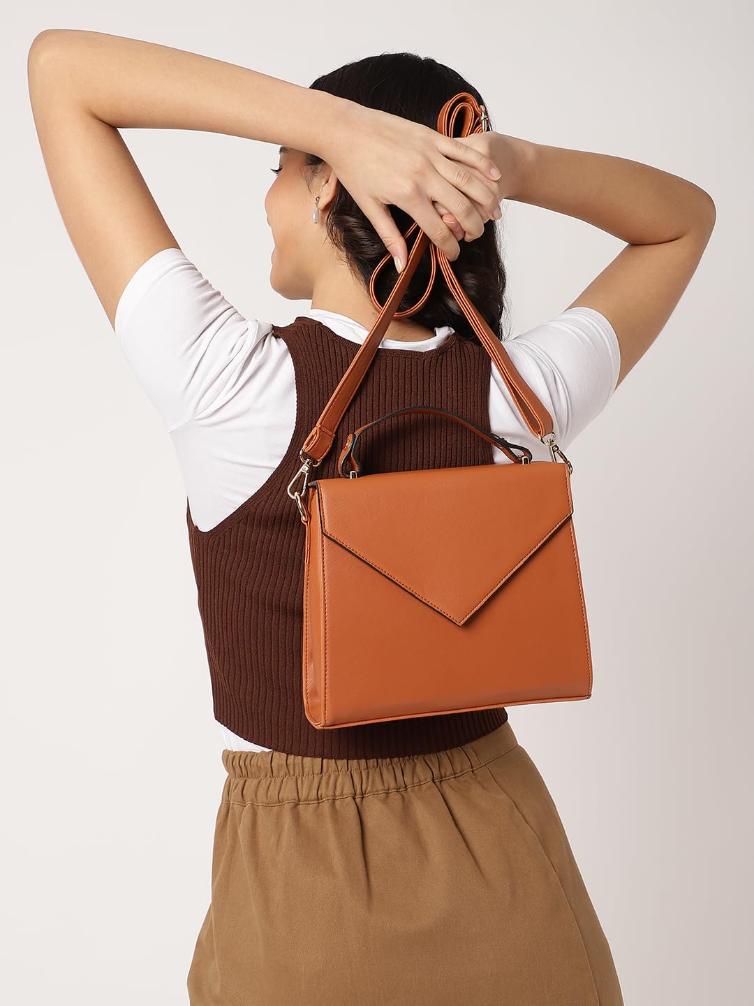 Fastrack Chic Structured Satchel Bag for Women, Girls and Ladies