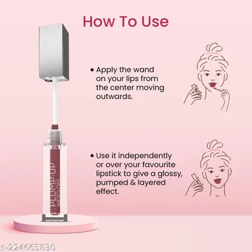 Swiss Beauty Plump Up Wet Lip Gloss For Glossy And Fuller Lips - 8 Deep Desire