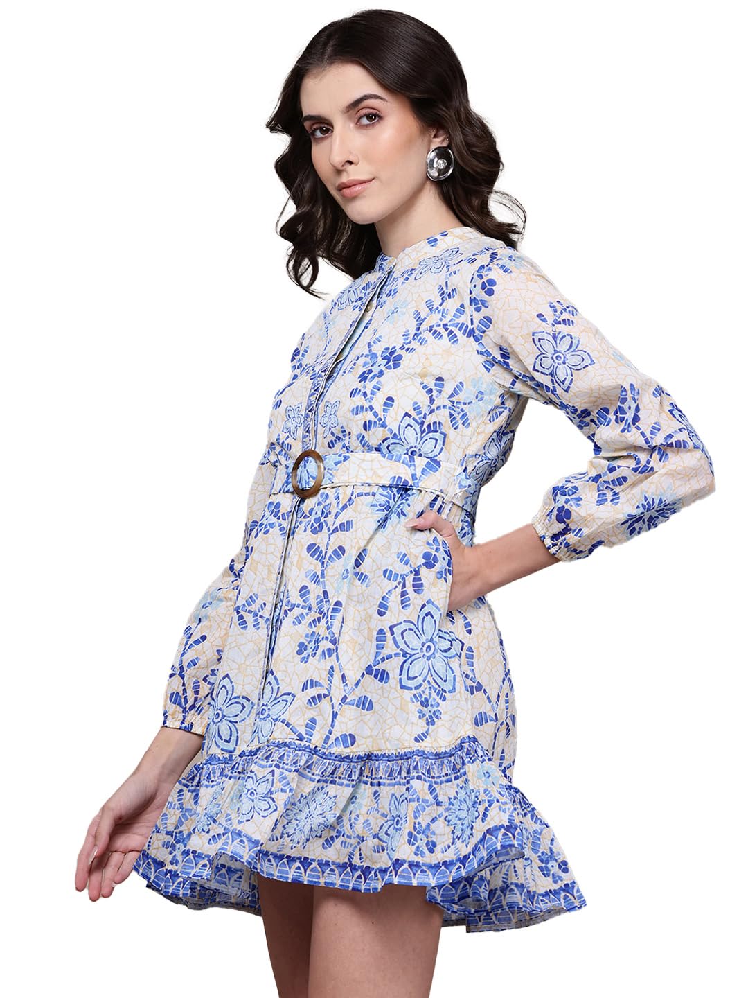 Label RITU KUMAR White Rosine Short Dress