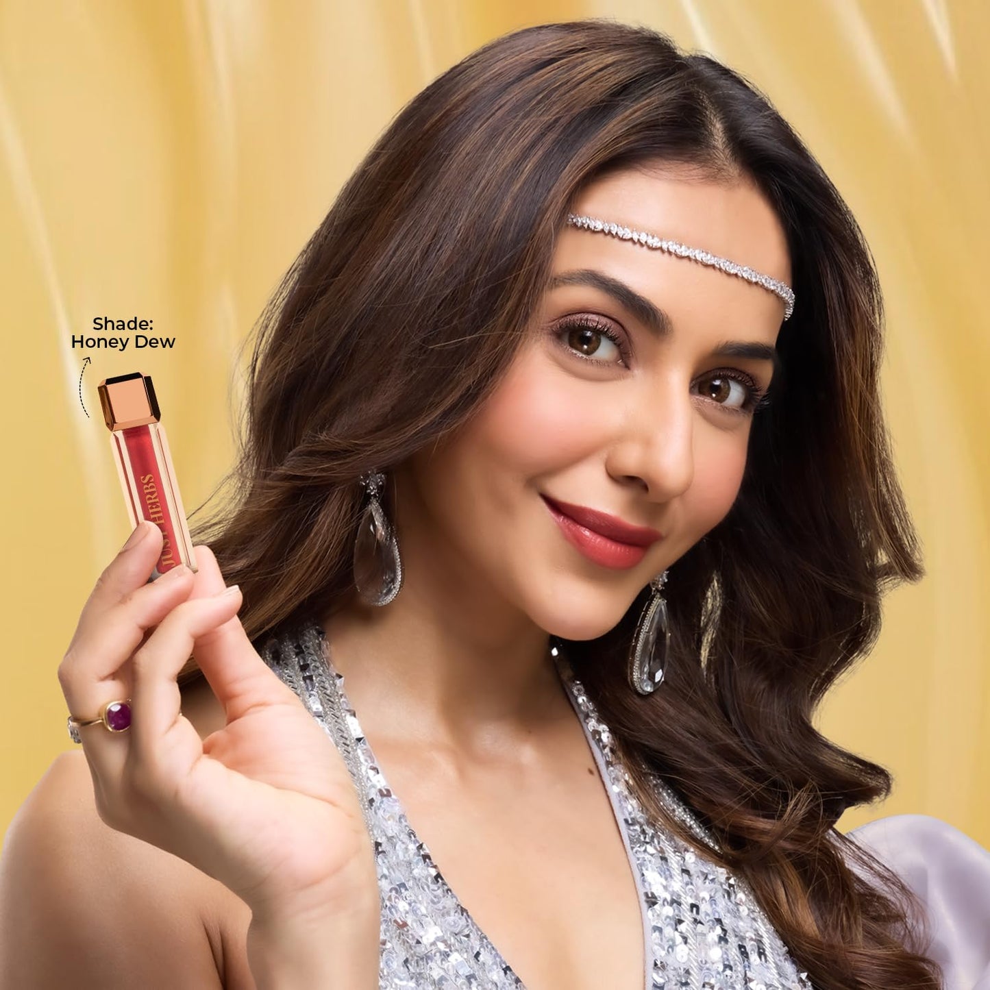 Just Herbs Lip Honey Plumping Gloss with Plant Vitamin C & Peppermint Oil (Honey Bunny, 4 ml)