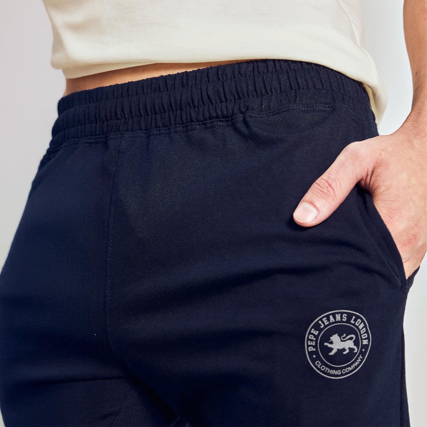 Pepe Jeans Innerwear Men's Solid Cotton Lounge Bottom Navy