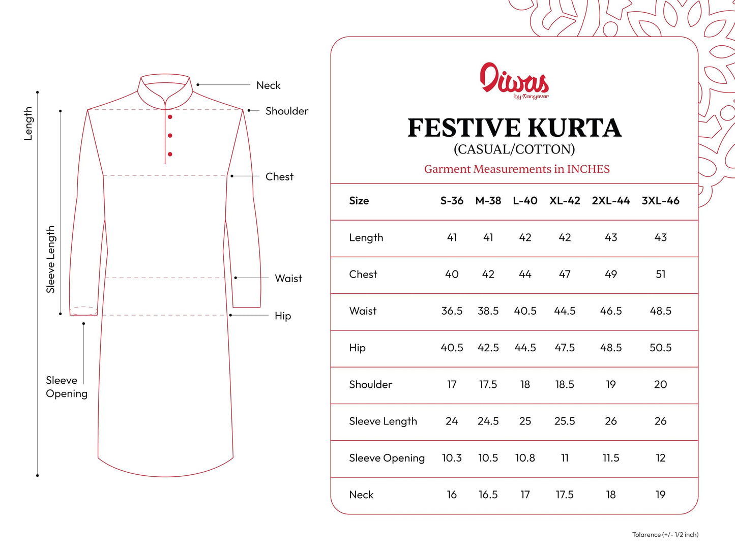 DIWAS BY MANYAVAR Men's Art Silk Solid Kurta (Warm White,XXXL)