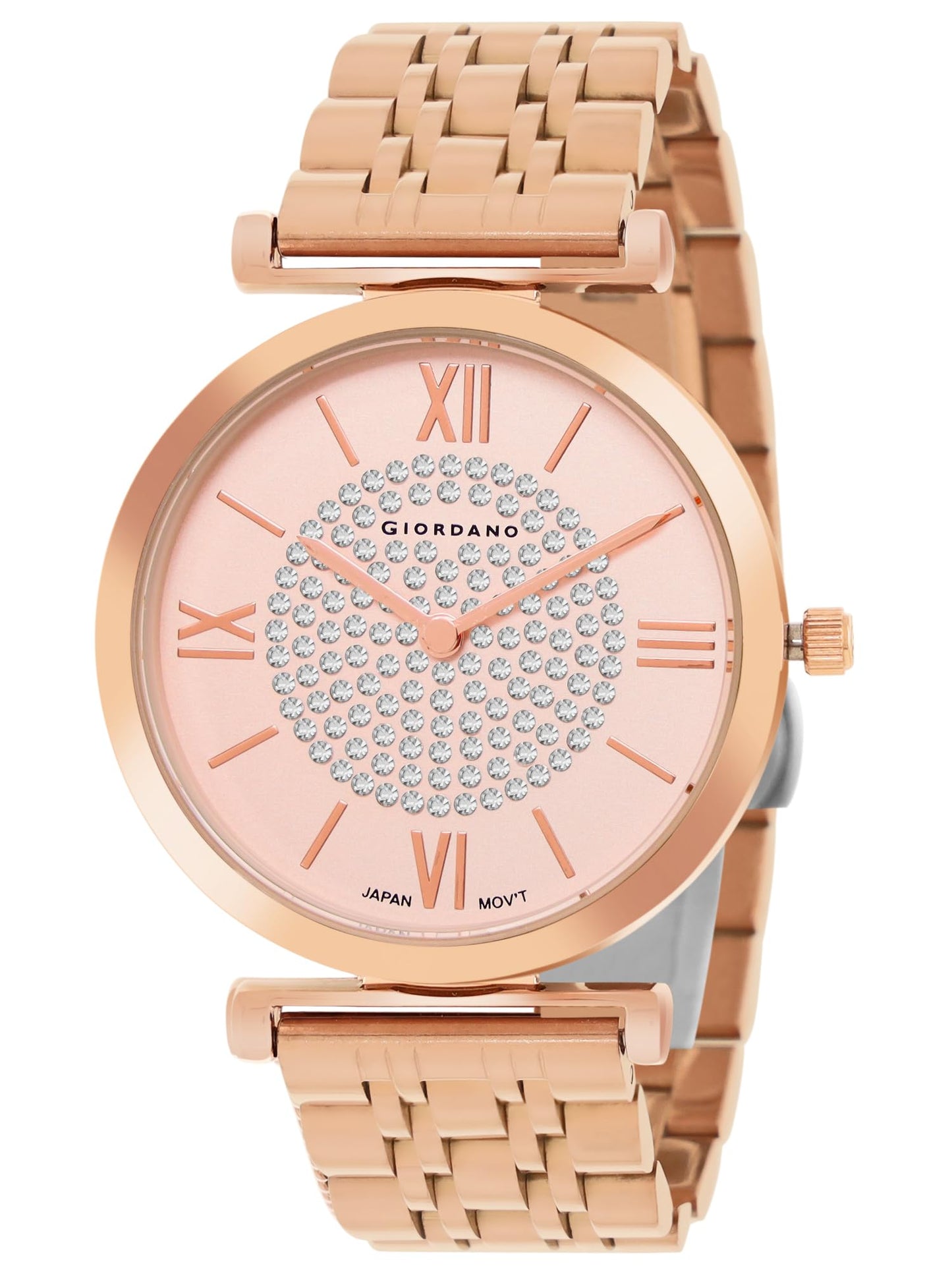 Giordano Analog Stylish Watch for Women Water Resistant Fashion Watch Round Shape with 2 Hand Mechanism Wrist Watch for Girls & Ladies to Compliment Your Look/Ideal Gift for Female - GZ-60063