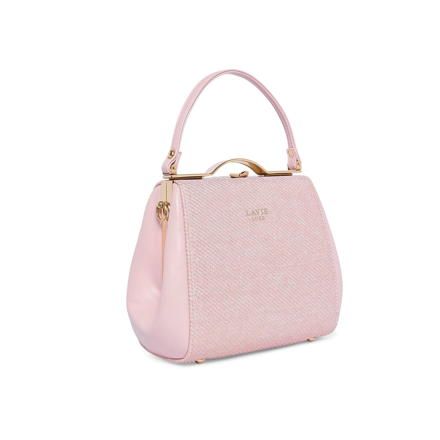 Lavie Luxe Women's Glam Fluff Frame Satchel Bag | Satchel Handbag for Work | Ladies Purse | Stylish Shoulder Bag | Gift for Women