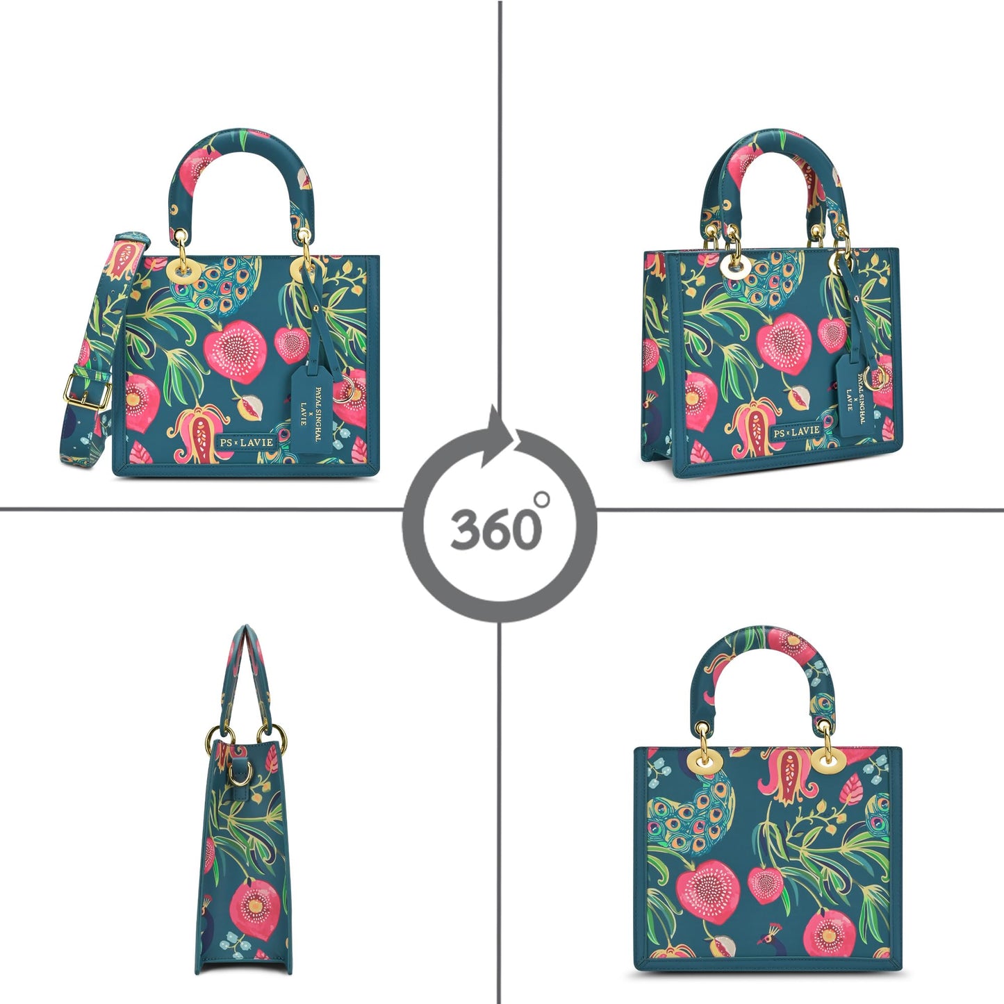 Lavie X Payal Singhal Limited Edition Women's Anarmor Small Box Satchel| Ladies Purse Handbag