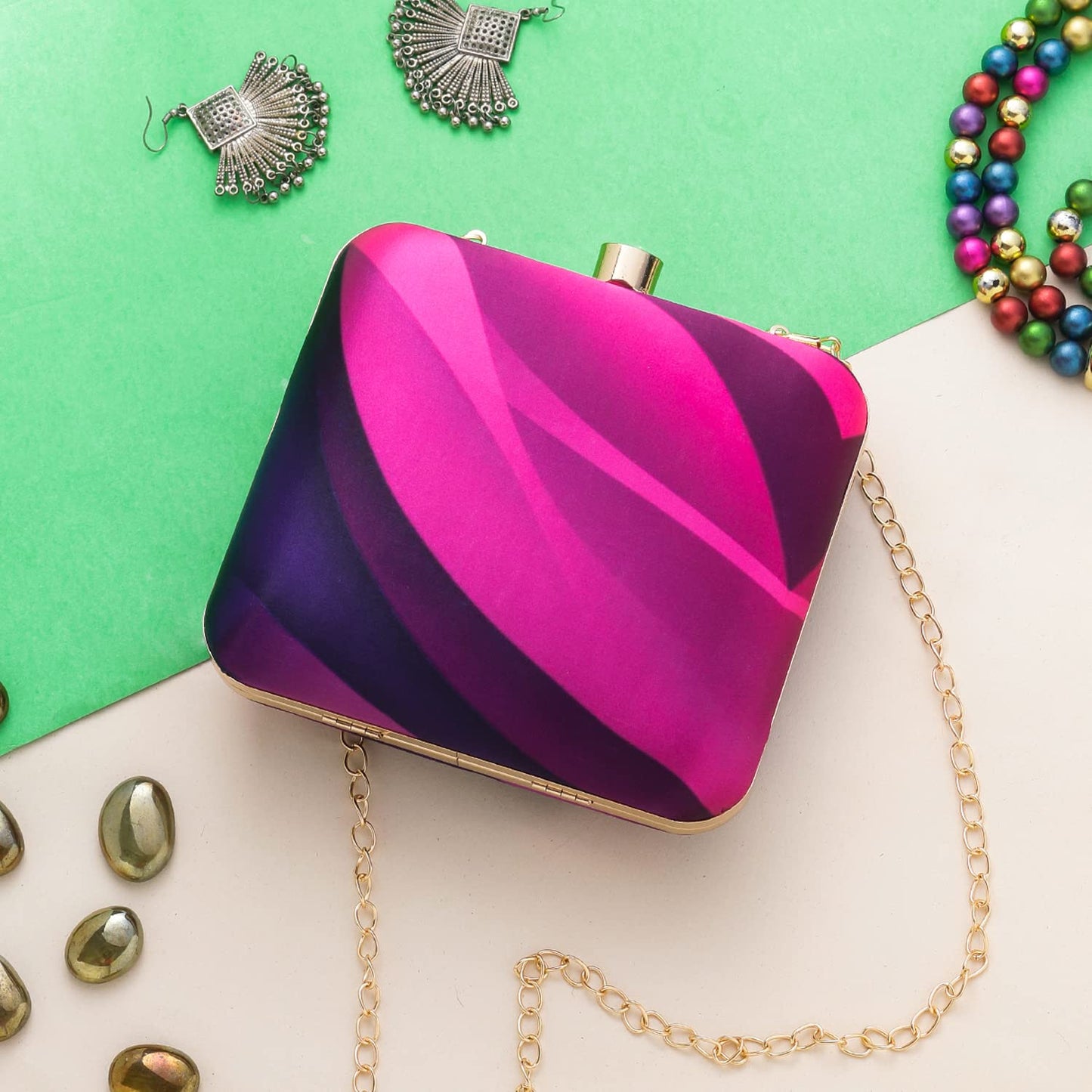 SWISNI Multicolor printed clutch bag II Women's Traditional Designer Clutch For Women & Girls II PRINTED CLUTCHES