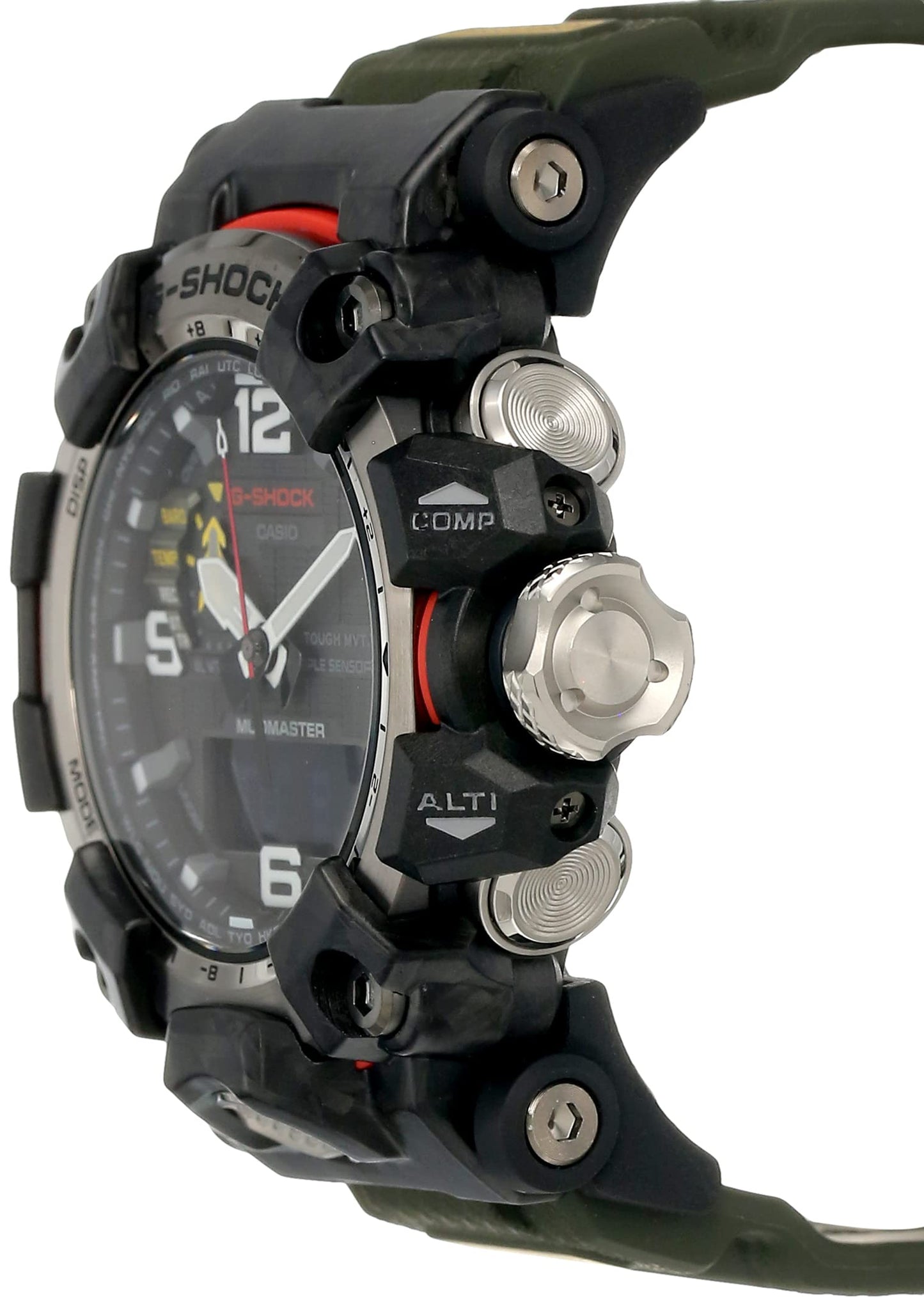 Casio G-Shock GWG-2000-1A3DR Gray IP Multi-Coloured Analog-Digital Dial Military Green Resin Strap Men's Watch Mud Resistant Barometer Altimeter G1176