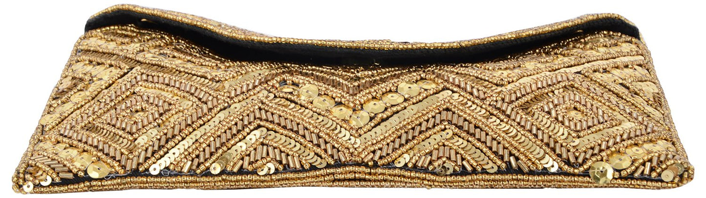 DUCHESS Women's Hand Embroidered Envelope Clutch -Bridal Ethnic Traditional Casual Purse/Clutch/Handbag (23 L x 2.5 W x 13H cm)