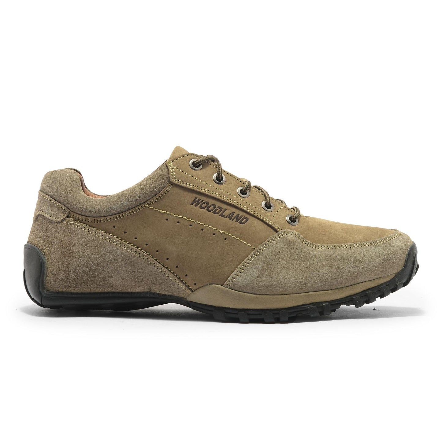 Woodland Men's Dubai Khaki Leather Sneaker (OGC 3491119)