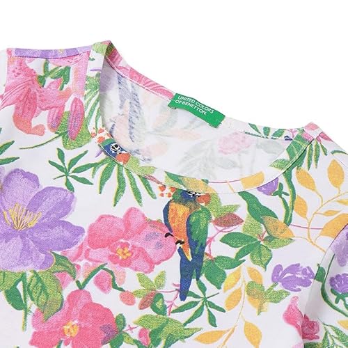 United Colors of Benetton Regular Fit Round Neck Printed Dress Multicolour