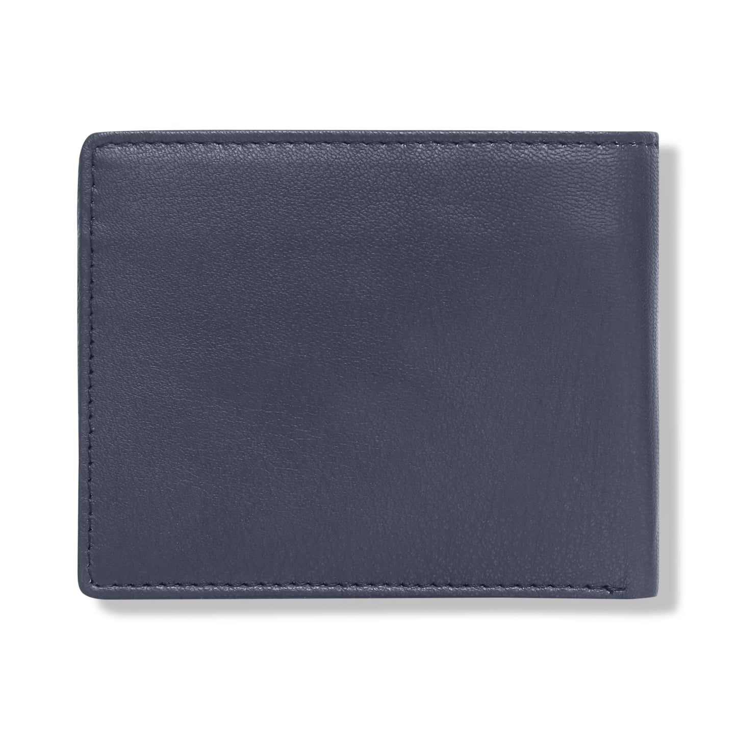 KARA Men's Blue Leather Wallet with 3 Card Holder Slot - Genuine Leather Wallets for Men