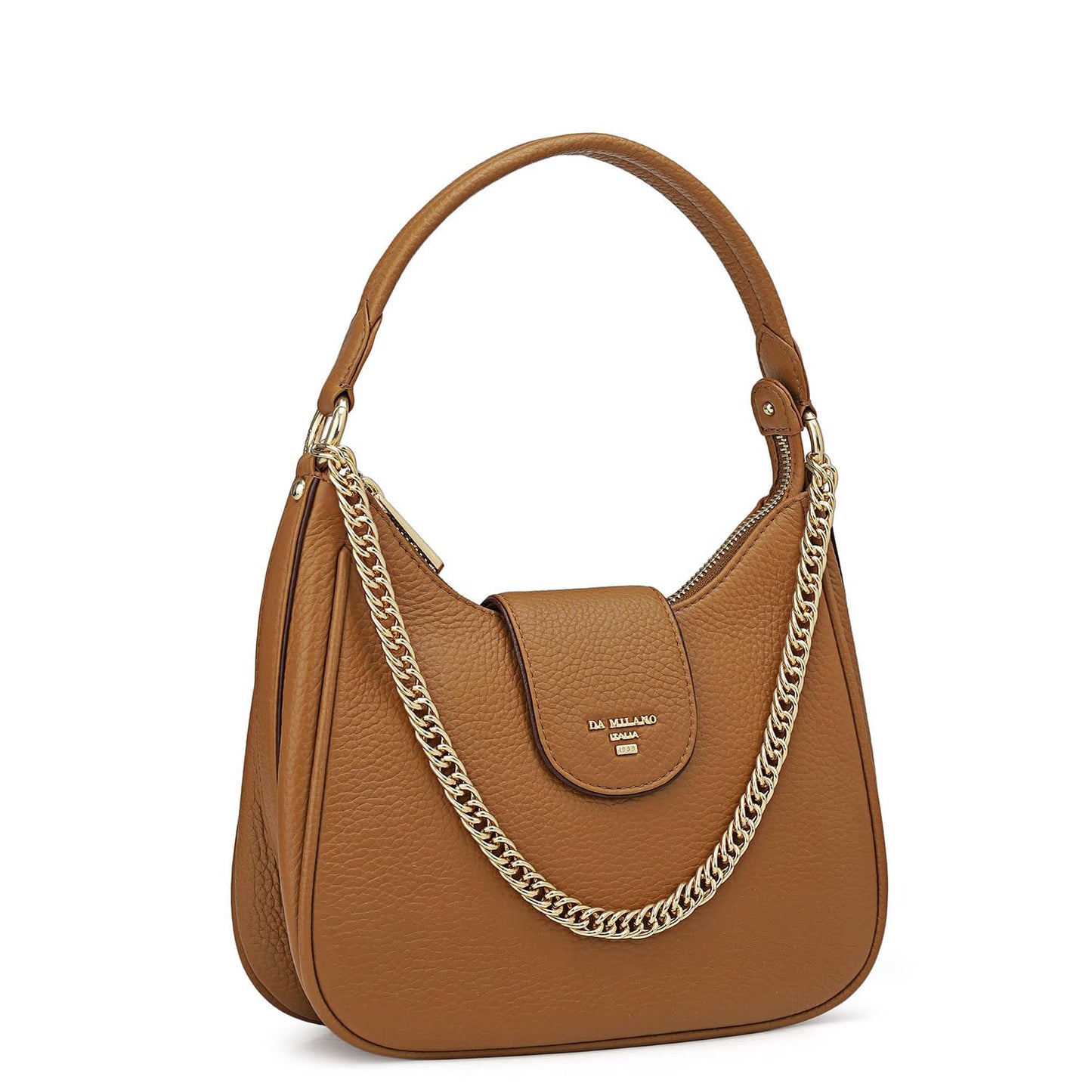 Da Milano Leather Sling Bag for Women - Brown (01682OL)