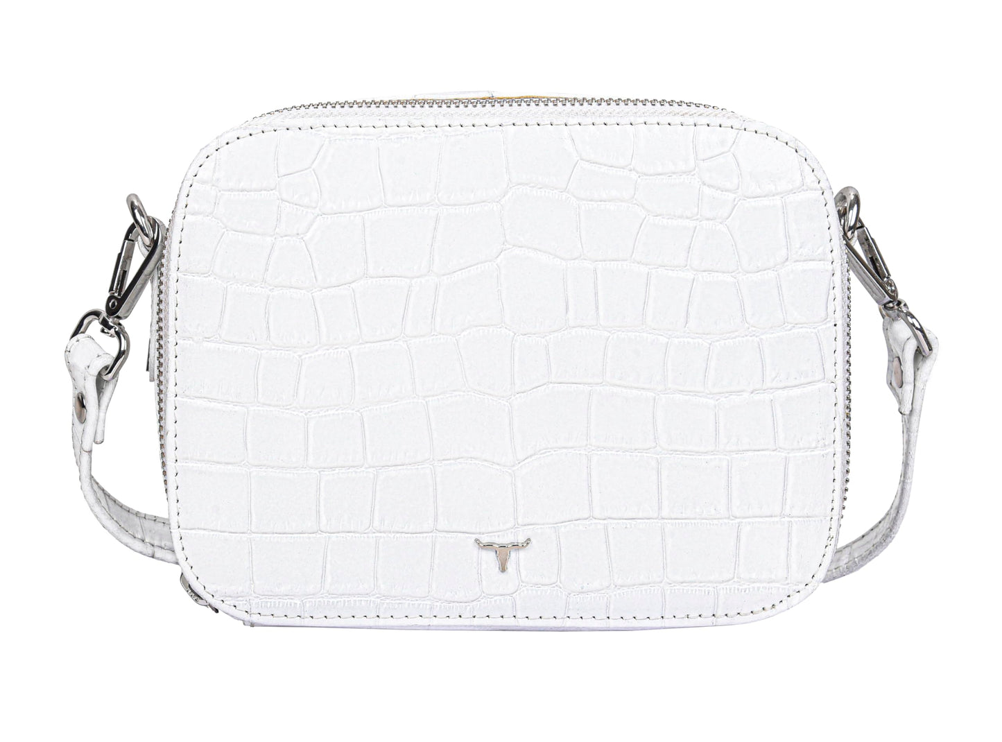 URBAN FOREST Emma Printed White Leather Sling Bag for Women