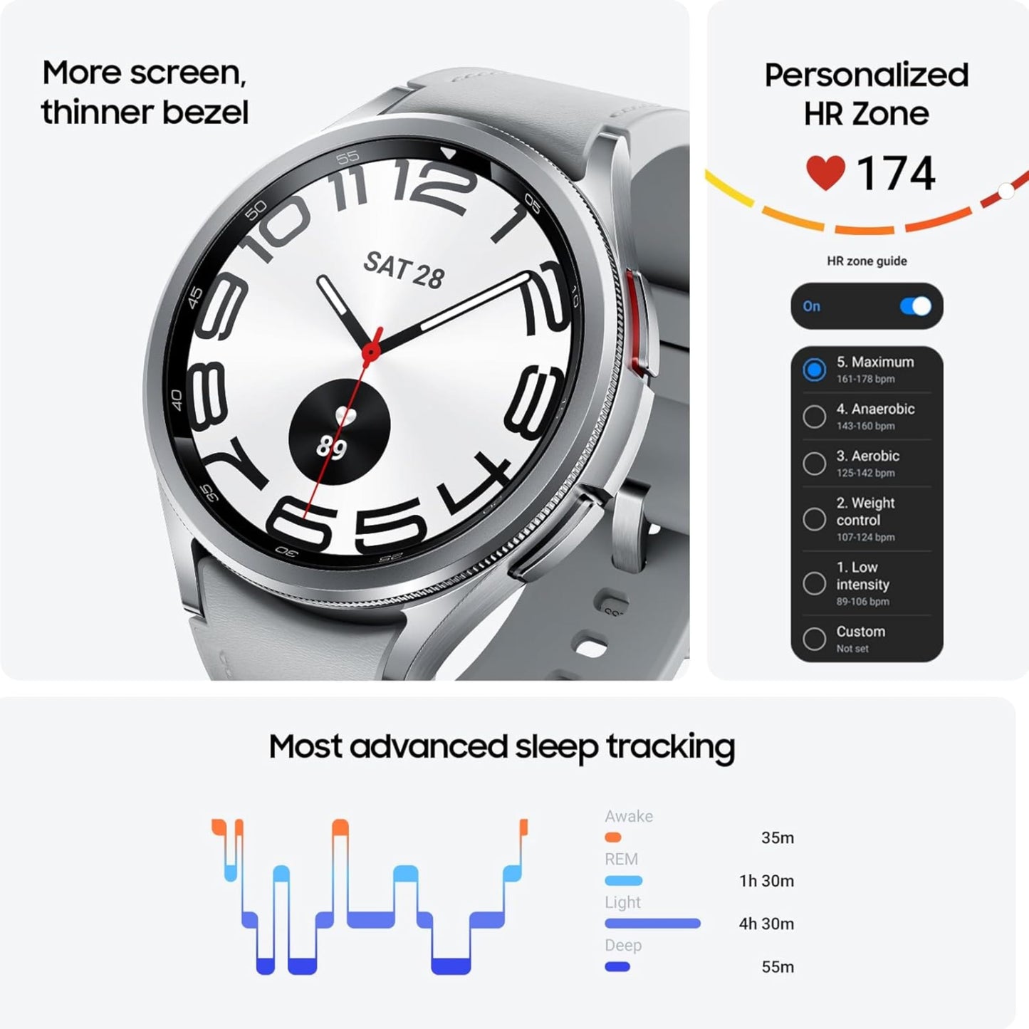 Samsung Galaxy Watch6 Classic LTE (43mm, Black, Compatible with Android only) | Introducing BP & ECG Features