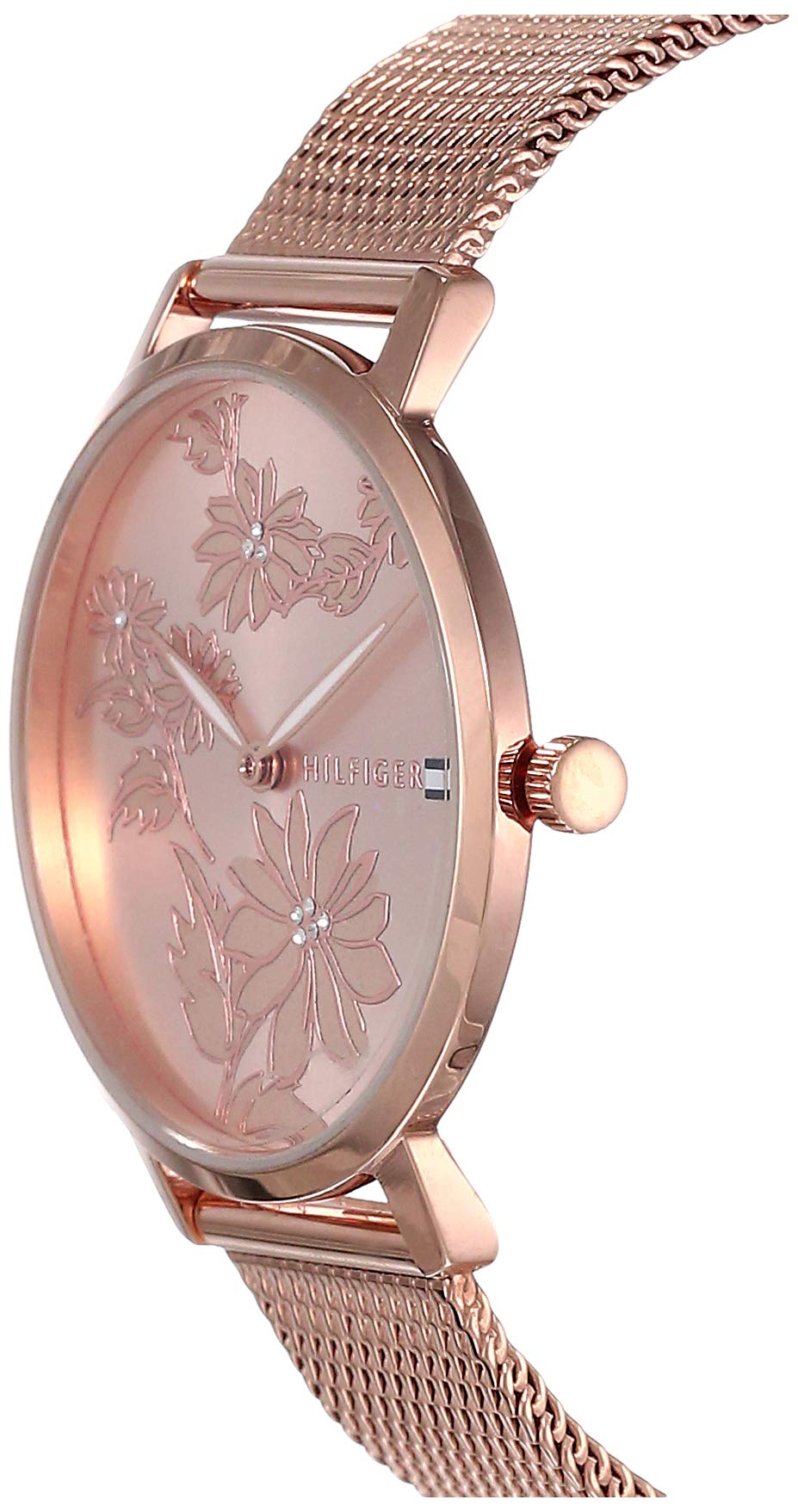 Tommy Hilfiger Quartz Analog Rose Gold Dial Stainless Steel Strap Watch for Women-NETH1781922