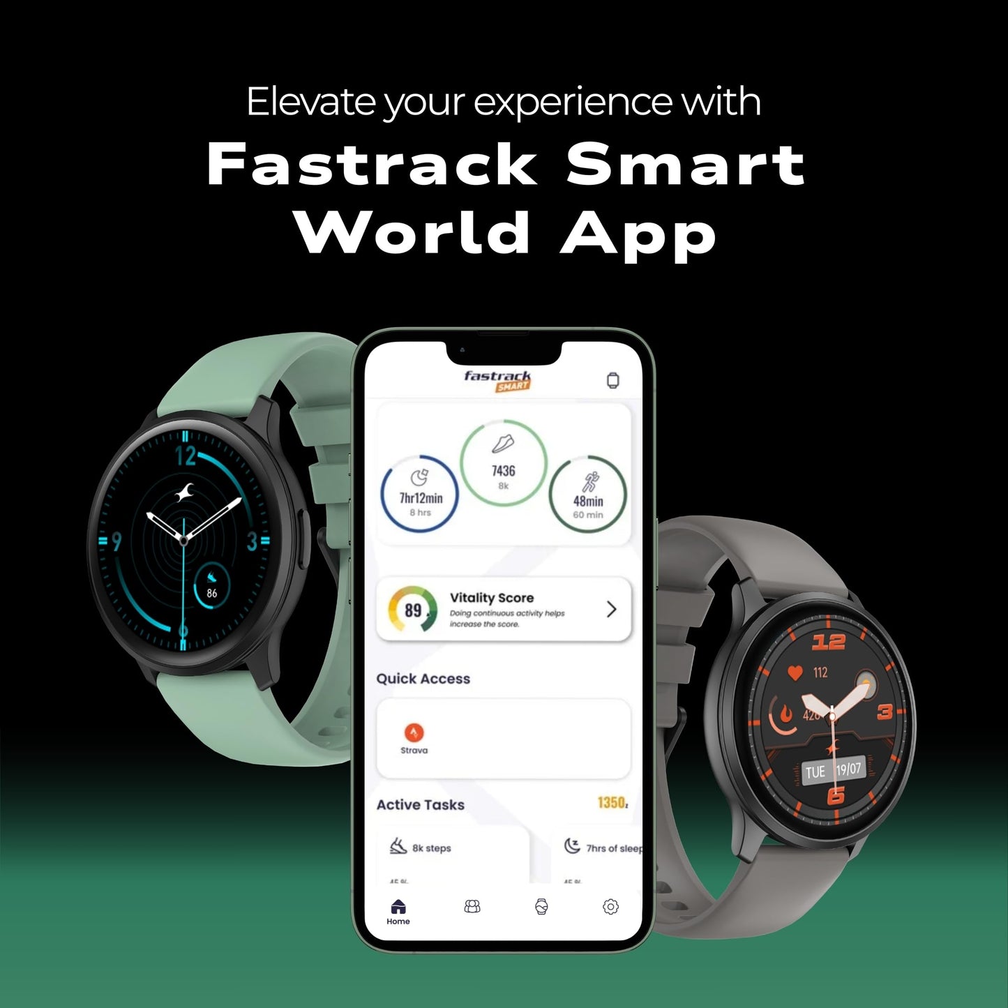 Fastrack Jupiter R3 1.38" Ultra UV Round Display with Nitro Fast Charging,Single Sync BT Calling, HRM, SPO2, Upto 5 Days Battery Life Smart Watch for Man & Woman - Warm Grey